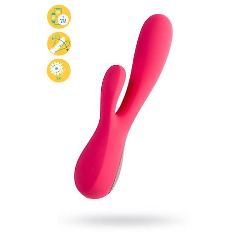 Satisfyer Mono Flex Connect App Red Vibratr, silikon, krmz, 20,4 cm