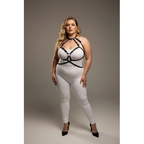 B�y�k Beden Siyah Kad�n Harness Tak�m Halka Detayl� Giyim �zeri Aksesuar - APFT330