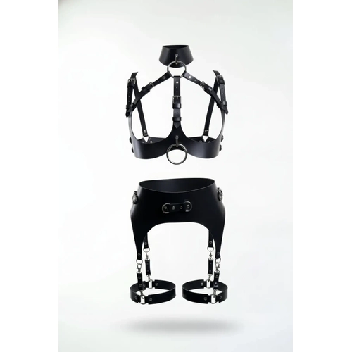 Siyah Harness Tak�m Deri O Halka Detayl� - APFT1231
