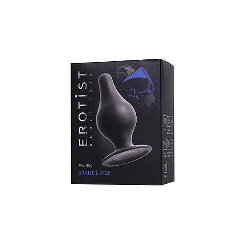 Erotist Spade Anal Plug, L , Silekspan, siyah, 11 cm