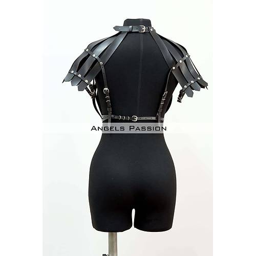 Crop Bstiyer Harness, Deri Gs Harness, Gmlek zeri Harness - APFT1257