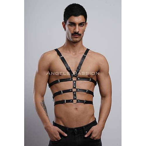 Erkek  Giyim Seksi Fantazi Giyim - Erkek Deri Fantazi Giyim - Seksi Erkek Deri Harness - APFTM38