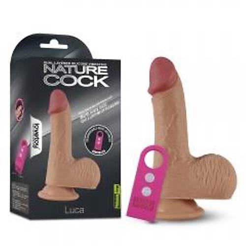 Luca 16 CM USB arjl 7 Titreimli Realistik Anal Vibratr Dildo