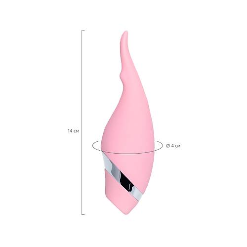 Flovetta by RED DAHLA ok Fonksiyonlu Vakum Vibratr, Silikon, Pembe, 14 cm