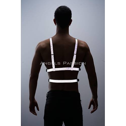 Reflektrl (Karanlkta Parlayan) Gs Harness, Clubwear, Tarz Erkek Vcut Aksesuar - APFTM40