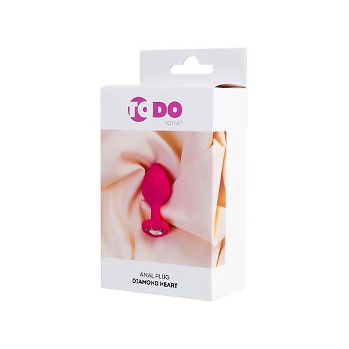 ToDo by RED Diamond Heart Anal Plug, silikon, pembe, 8 cm,  3 cm