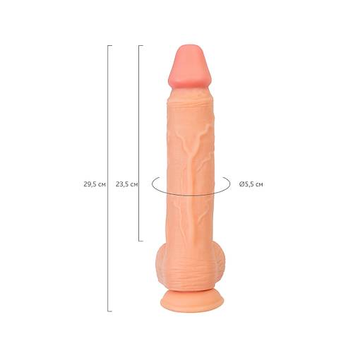 RealStick plak Vahi, PVC, Et, 29,5 cm Gereki yapay Penis