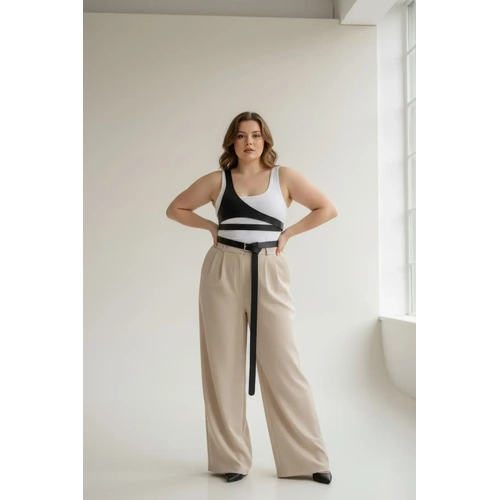 B�y�k Beden Siyah Kad�n Kemer Harness Detayl� V�cut Aksesuar� - APFT1120