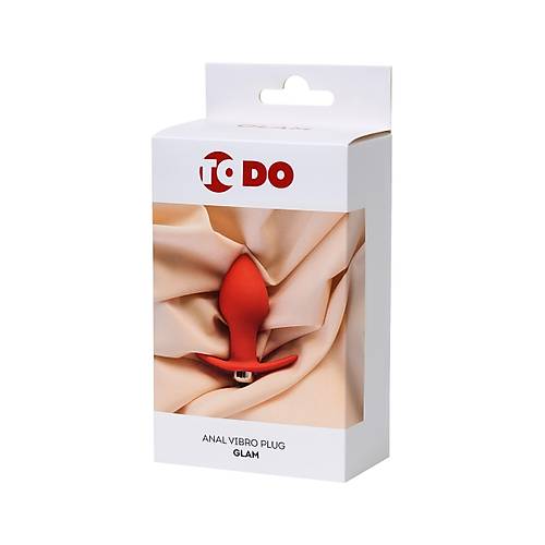 ToDo by RED Glam anal vibratr, silikon, krmz, 9,7 cm,  4 cm