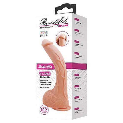 Beautiful 26 CM Realistik Damarl Vantuzlu G-spot Dildo Penis