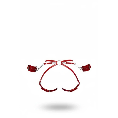 K�rm�z� Harness Tak�m Zincir Detayl� Kelep�eli - APFT270