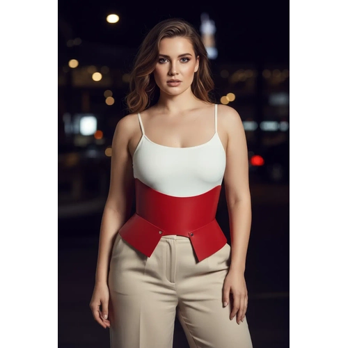 B�y�k Beden Bordo Kad�n Kemer Korse Model Bel �ekillendirici Deri - APFT611