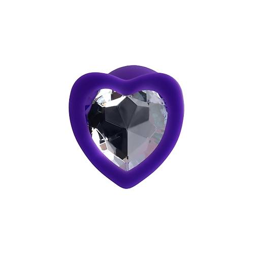 ToDo by RED Diamond Heart Anal Plug, Silikon, mor, 7 cm,  2 cm, 18 g