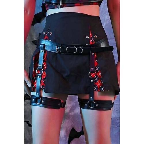 Seksi Deri Jartiyer Harness - APFT804