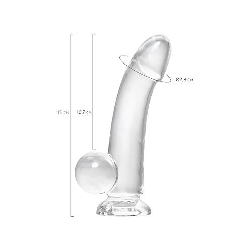 A-Toys by TOYFA Gereki Cryst yapay penis, TPE, transparan, 15 cm