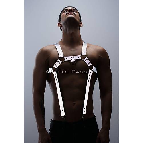 Reflektrl (Karanlkta Parlayan) Erkek Gs Harness, Reflektrl Pantolon Asks, Clubwear - APFTM23