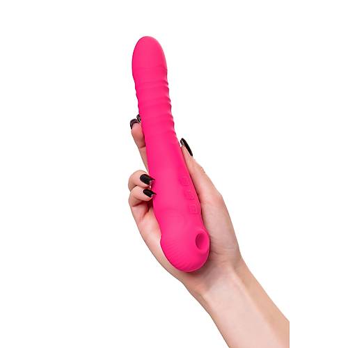 Vakum uyarml vibratr-pulsatr JOS COTOX, silikon, pembe, 23 cm