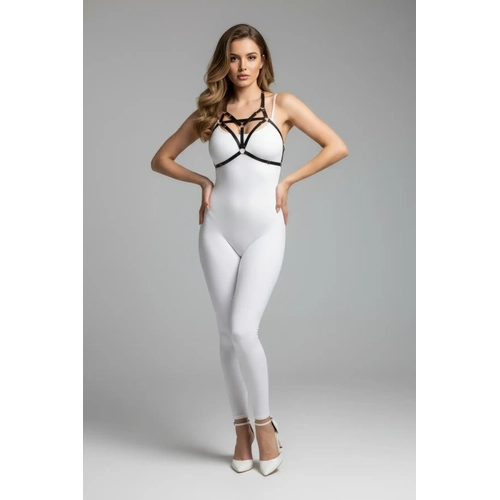 Siyah G���s Harness Deri Detayl� �oklu Bantl� - APFT352
