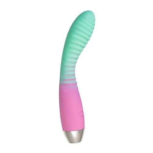 Flovetta Azalia Kavisli Balkl Silikon Vibratr  Mint Pembe, 20,5 cm