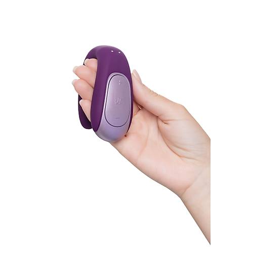 Satisfyer Double Fun Connect App Violet iftler in Mini Vibratr, silikon, mor, 18 cm