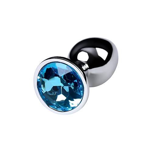 Metal by  Anal Plug, Metal, gm, mavi kristalli, 7 cm,  2,8 cm, 50 g