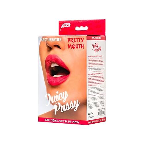 Juicy Pussy by  Masturbator Gerçekçi, Pretty Mouth, Ağız ve Vajina, SoftSkin, Ten,17 cm