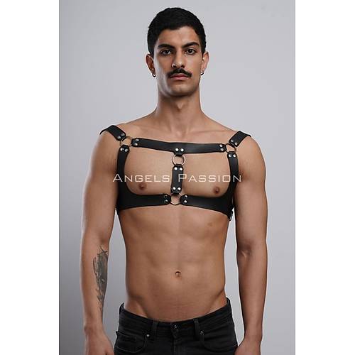 Erkek Parti Aksesuar, Clubwear, Deri Gs Harness, Erkek Fantezi Giyim - APFTM116