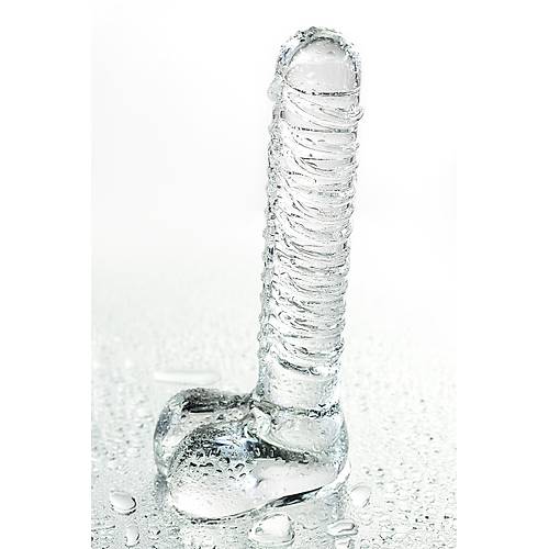 Gereki olmayan yapay penis Sexus Glass, cam, transparan, 21 cm