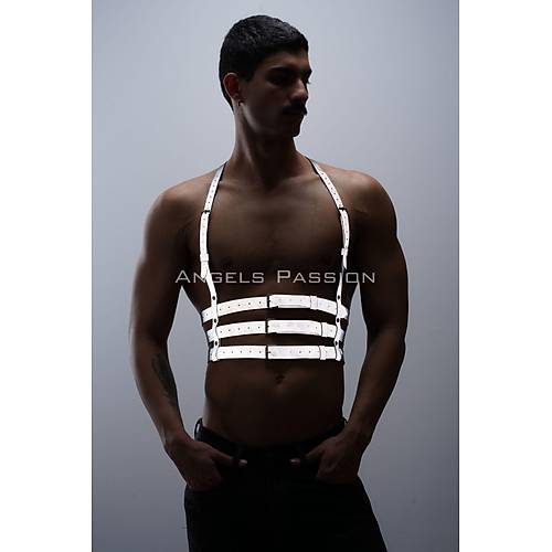 Reflektrl (Karanlkta Parlayan) Erkek Gs Harness, Parti Aksesuar, Clubwear - APFTM17