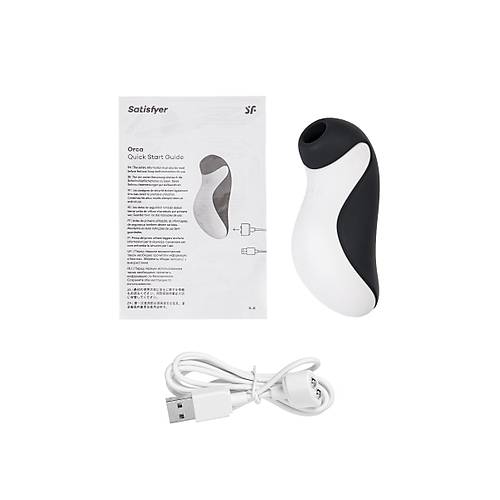 Satisfyer Orca Vakum dalgas temassz klitoral uyarc, silikon, siyah, 11,5 cm