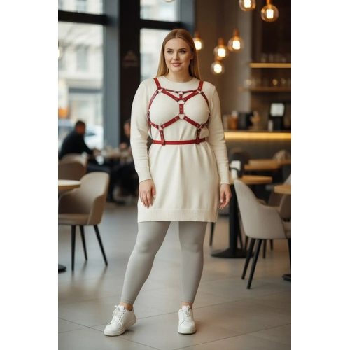 B�y�k Beden K�rm�z� Kad�n Kemer Harness �zel Tasar�m V�cut Aksesuar� - APFT580