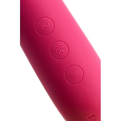 Satisfyer Dual Love Pink Vakum Klitoral Uyarc Vibratr, Silikon, Krmz, 16 cm