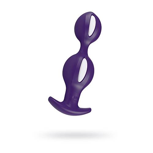 B BALLS Anal Plug, silikon, mor, 13 cm