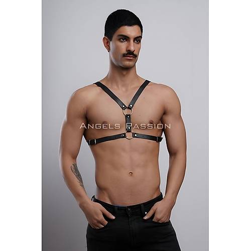 Erkek Deri Gs Harness, Erkek Fantazi Giyim, Clubwear, Partywear - APFTM44