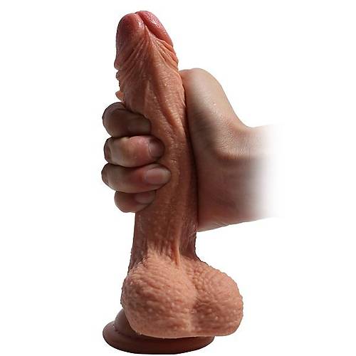 Crowley&#39;s 19cm Realistik  Gereki Kaln Penis Vantuzlu Vibratr