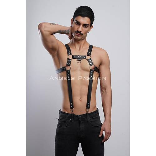 Erkek Gs Harness, Erkek Deri Pantolon Asks, Erkek Clubwear - APFTM23