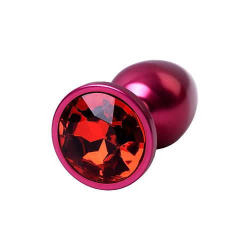 Metal by RED Anal Plug, Metal, krmz, krmz kristalli, 7,2 cm, 2,8 cm, 50 g