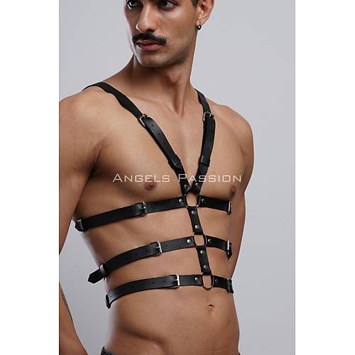 Erkek  Giyim Seksi Fantazi Giyim - Erkek Deri Fantazi Giyim - Seksi Erkek Deri Harness - APFTM38