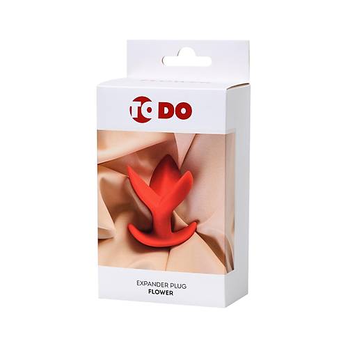 ToDo by Toyfa Flower Genileyen anal Klf, silikon, krmz, 9 cm,  6 cm