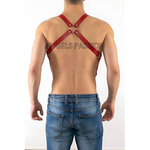 Erkek Fantazi Giyim, Deri Erkek Harness - APFTM4