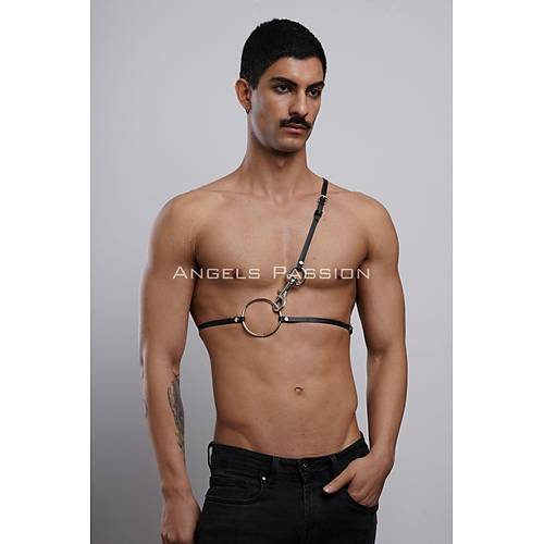 Omuz Detayl Erkek Deri Gs Harness, Gmlek Kemeri - APFTM110