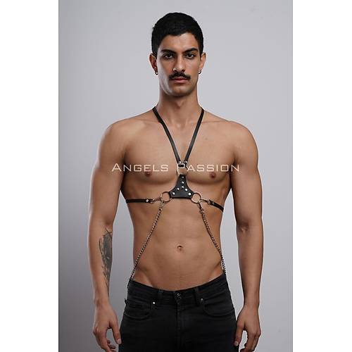 Erkek Omuz Harness - Seksi Erkek Deri Harness - Gay Harness İç Giyim - APFTM28