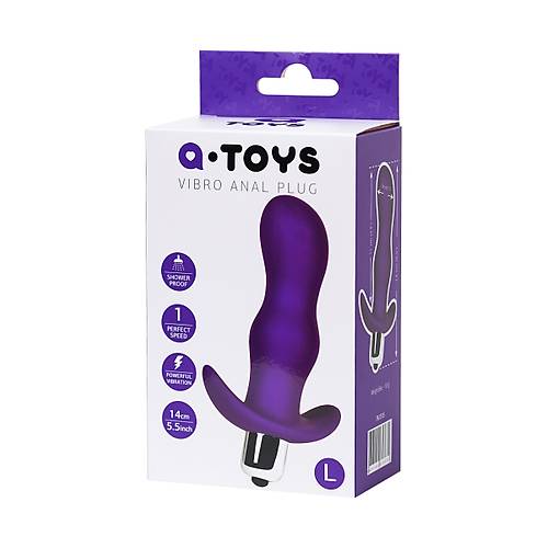 A-Toys by RED Kamet Anal Vibro Plug, Beden L, silikon, mor, 14 cm