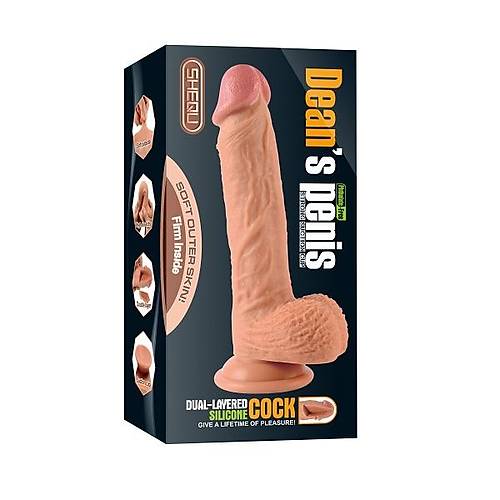 Dean 22cm Realistik Vibratr Gerekci Penis Vantuzlu Kaln Dildo