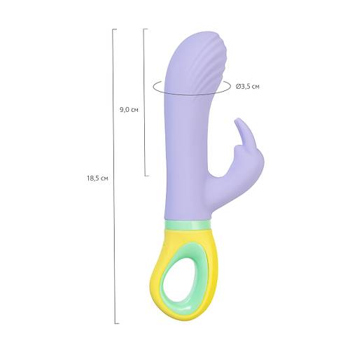 Flovetta Wisteria G Noktas ve Klitoral Uyarc Silikon Vibratr  Mor, 18,5 cm