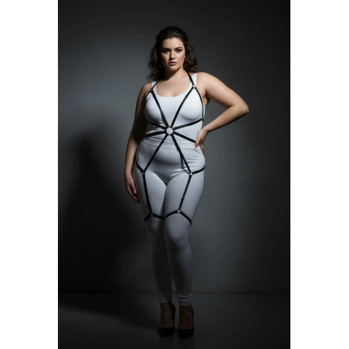 B�y�k Beden Siyah Kad�n Harness Lastik Jartiyerli Fantezi Aksesuar - APFT360