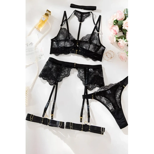 Dantelli S�tyen Tak�m, Lastik Detayl� �� �ama��r�