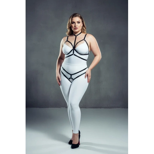 B�y�k Beden Siyah Kad�n Full Body Lastik Harness Tak�m Fantazi Aksesuar - APFT144