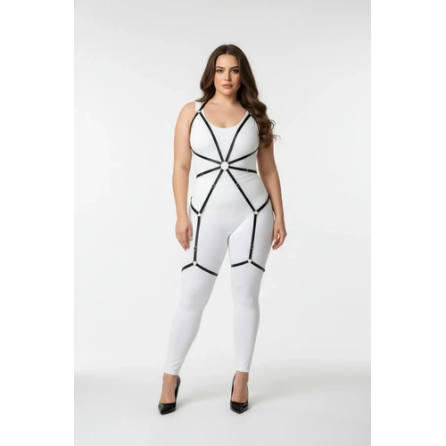 B�y�k Beden Siyah Kad�n Harness Lastik Jartiyerli Fantezi Aksesuar - APFT360