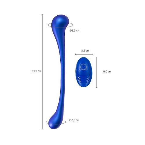 LEroina APP Etern ok Fonksiyonlu Uygulama ve Kumanda Kontroll Silikon Vibratr  Mavi, 23 cm